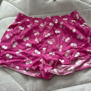 sleep shorts with cherries